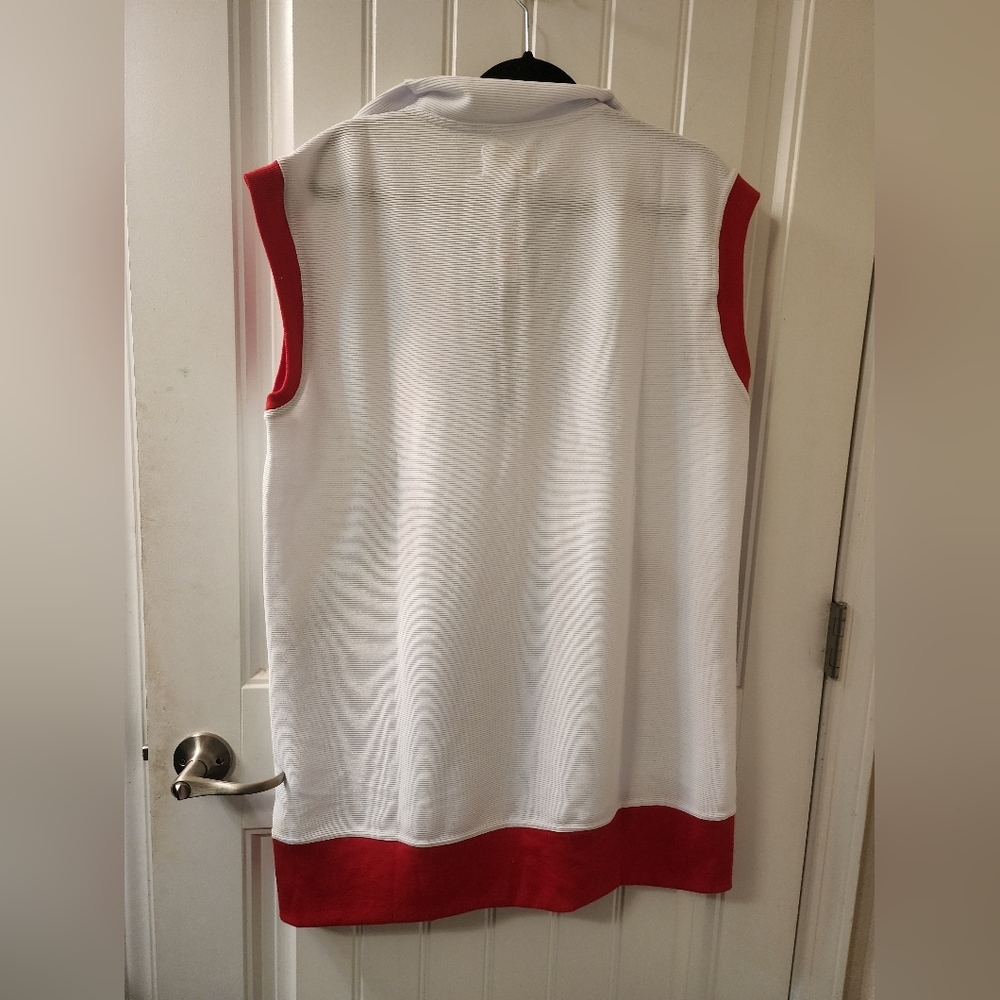 Simply Southern White Mini Dress with Red and Navy Accents - Picture 2 of 4